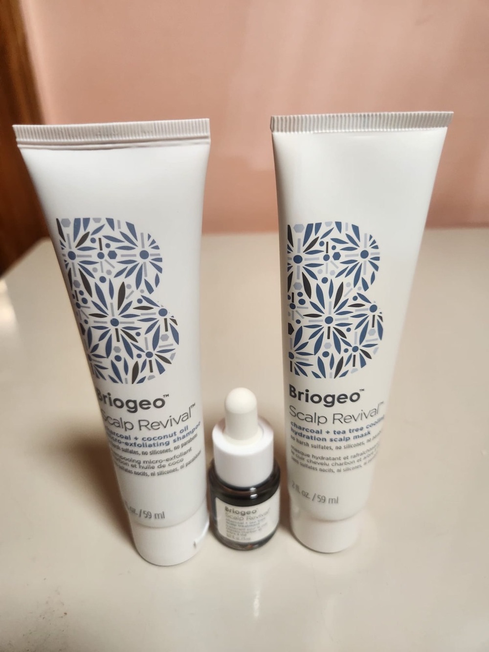 Briogeo Scalp Revival Hair Treatment Set Charcoal Tea Tree Coconut Oil 2 oz